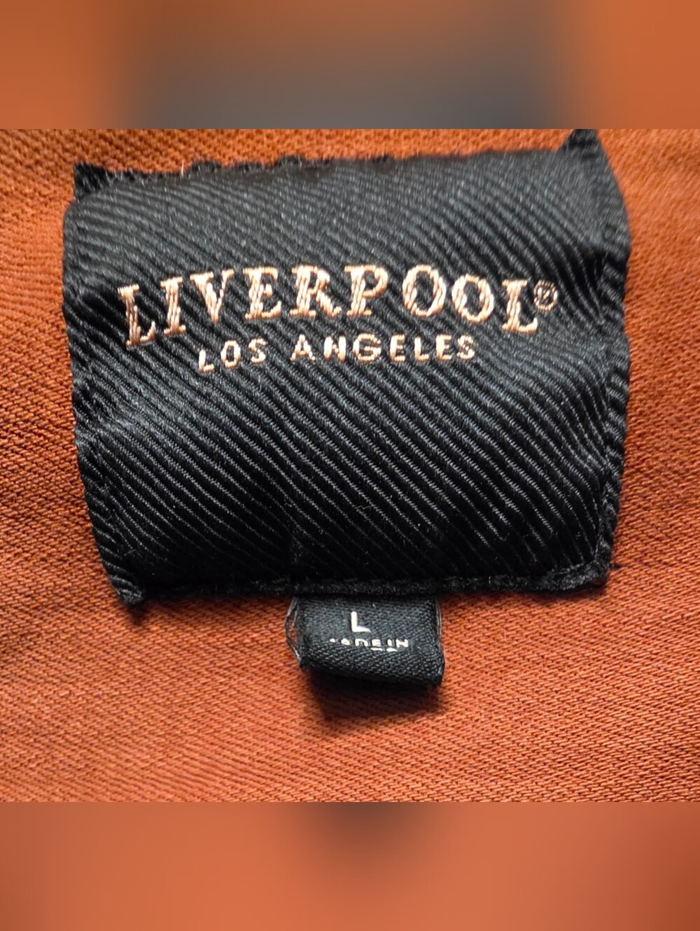 Liverpool Women's Rust Orange Denim Jacket - Picture 3 of 4